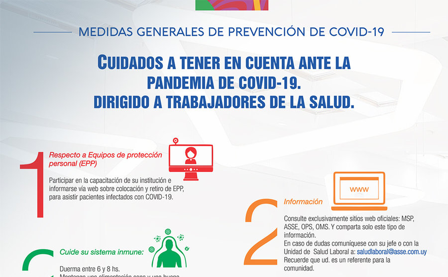 Cuidados a tener en cuenta ante la Pandemia de COVID-19 dirigido a Trabajadores de la Salud