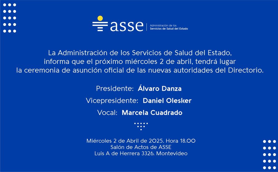 Ceremonia oficial de asunción de las autoridades de ASSE